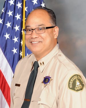 Former sheriff's department captain Michael Lujan, pictured above, plans to run against incumbent Sheriff Chad Bianco in this year's election in June.