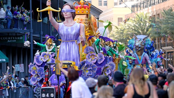 NEW ORLEANS, LA - MARCH 1: The Symbolism of Colors