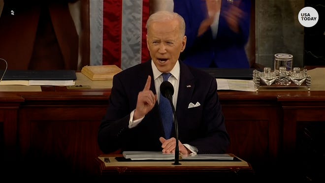 In his State of the Union address on March 1, 2022, President Joe Biden says millions of new jobs were created in 2021.
