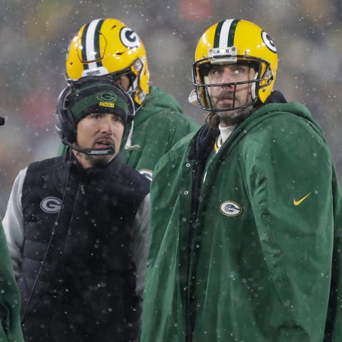 Green Bay Packers head coach Matt LaFleur talks wi