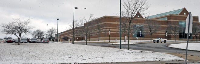 The Wooster High School building showing the west side for a possible new building.