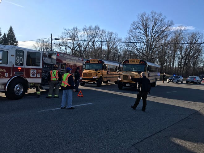 No injuries were reported after the crash. All of the students made it safely to school on a different bus after the incident.