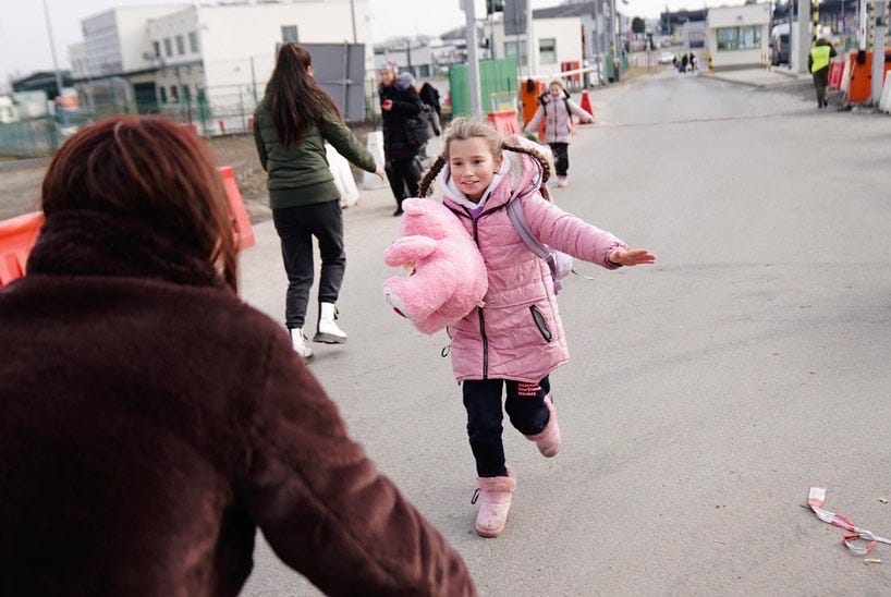 Refugees flee Ukraine to neighboring countries following Russian military attack