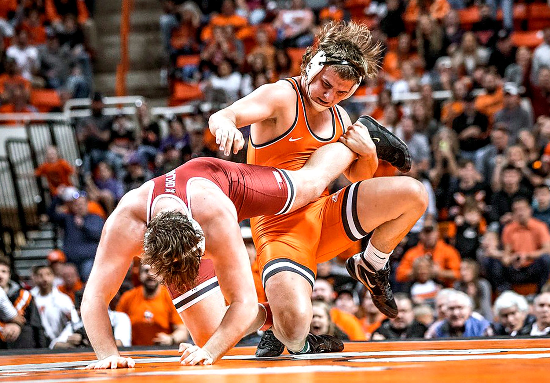 Oklahoma State wrestling Luke Surber chasing win in Bout at Ballpark