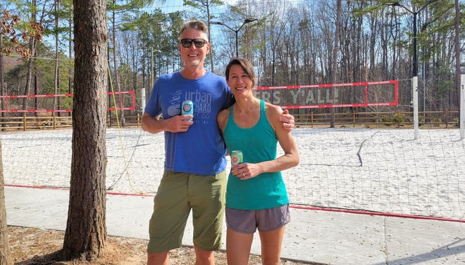 Sand volleyball courts are ready at Highland Brewing in Asheville NC Sand volleyball courts are ready at Highland Brewing in Asheville NC