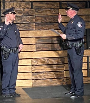 The Stephenville Police Department's Jeremy Lanier was recently promoted to Lieutenant. He will be assigned to operations overseeing patrol and Criminal Investigation Division. Lt. Lanier joined SPD in 2013 and has worked in patrol, CID and as a patrol sergeant. He was administered the oath of office by Chief Dan Harris and his wife Chelsea pinned his badge.