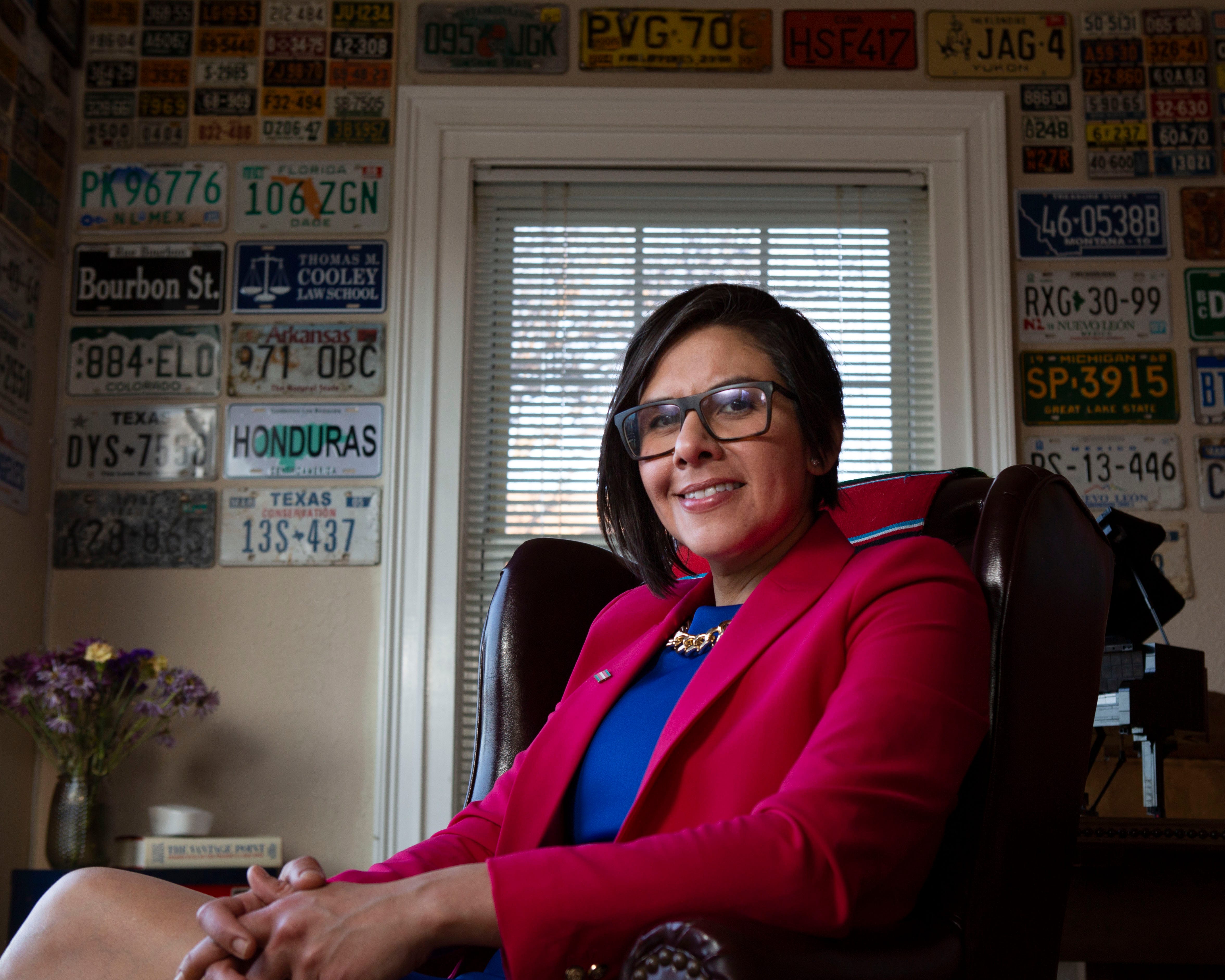 Texas state Rep. Jessica González, D-Dallas, poses for a portrait at her home in Dallas, Texas, on Thursday, March 3, 2022.