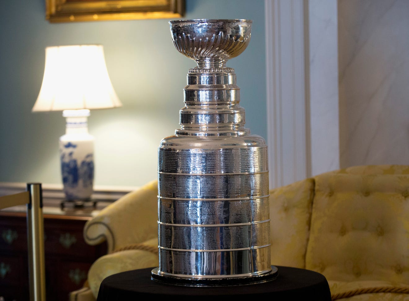 FILE - The NHL is unveiling a new logo for the Stanley Cup playoffs and final that replaces the one used for the past 13 years. The league is revealing it later Monday, March 7, 2022.