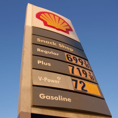 A gas station in Los Angeles on March 6, 2022, whe