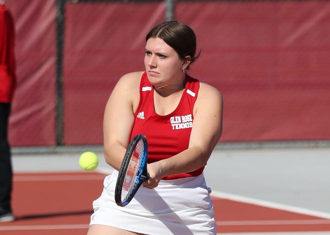 Glen Rose’s Chloe Hampton placed third in girls singles at the Nick Conte Classic on Thursday in Glen Rose.
