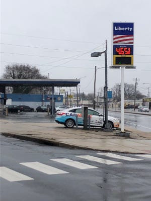 Gas costs $4.65 per gallon at the Liberty service station, located at Thatcher Street and Northeast Boulevard.