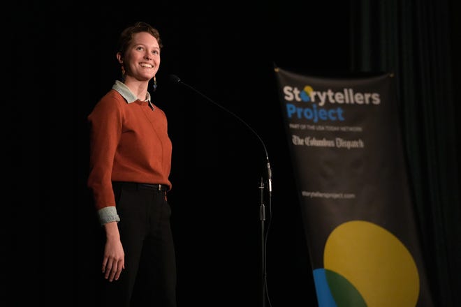 Five Ohioans told their stories of a time when they experienced growth at the Columbus Storytellers Project event held March 9 at the Columbus Athenaeum in Downtown Columbus. Mallory Golski tells her story.