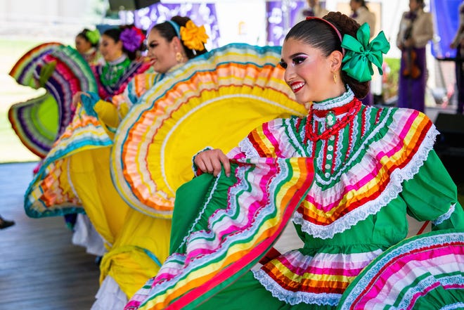 Members of Ballet Folklorico Paso del Norte of El Paso, Texas, perform during the Fiesta Latina! 2019 on the campus of Western New Mexico University in Silver City. The group will be returning for Fiesta Latina! 2022.
