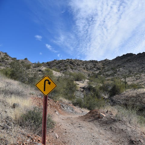 Switchbacks ease the climb to the Dynamite Trail s