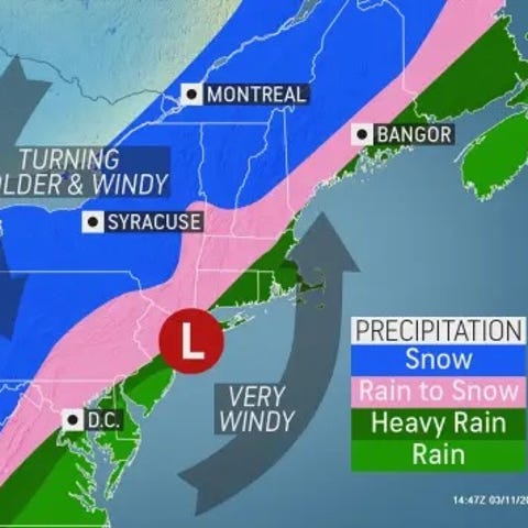 Snow is expected to hit New York on Saturday, Marc