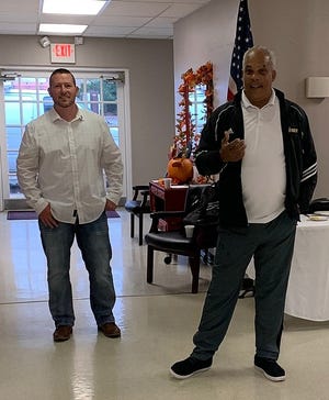 Pictured, from left, are Dickson County Veterans Services officers Neal Galford and Mike Artis at the Dickson Senior Center.