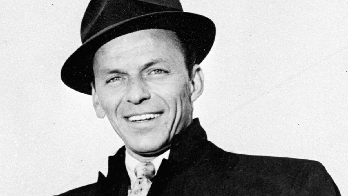 Frank Sinatra in 1968 at Orly airport as he arrives in Paris.