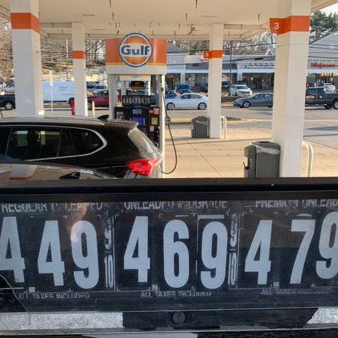 Pumps in Hingham on Friday reflected the soaring p