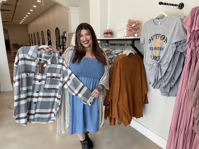The new salon of Ninali Castelnak Howell, District 308 Salon & Boutique, also has a small boutique of clothes and accessories, selected by her hand, shown on Monday, March 14, 2022.