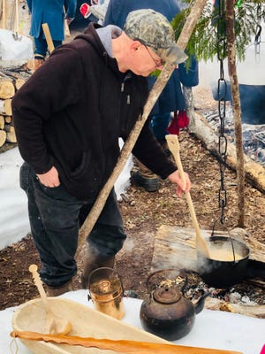 Keith Knecht, an interpreter of Native American ways and traditional arts, will be presenting the traditional way of making maple syrup and maple sugar during the kickoff event of Earth Week Plus on March 26.
