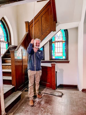 Pastor Tim Jackson is looking forward to ringing the bell for Easter Sunday service at Vestal United Methodist Church for the first time since December 2016. South Knoxville, March 16, 2022.