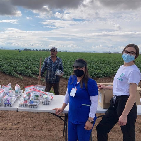 Farmworkers receive PPE and food from Chiricahua C