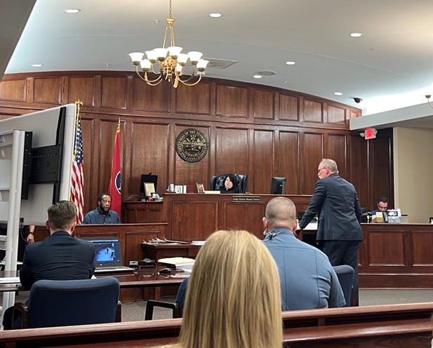 Kenneth Mcgilvery testifies about what happened the night of the Walmart employee slaying in Clarksville in Judge Sharon Massey-Grimes Montgomery County courtroom March 16, 2022