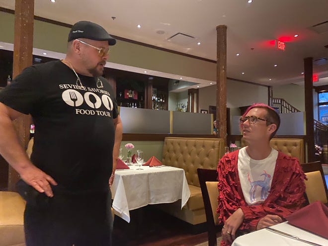 Duel Christian, leader of the Seville Savories Food Tour, and food and travel writer Matt Kirouac chat about the history of The District: Seville Steak and Seafood.