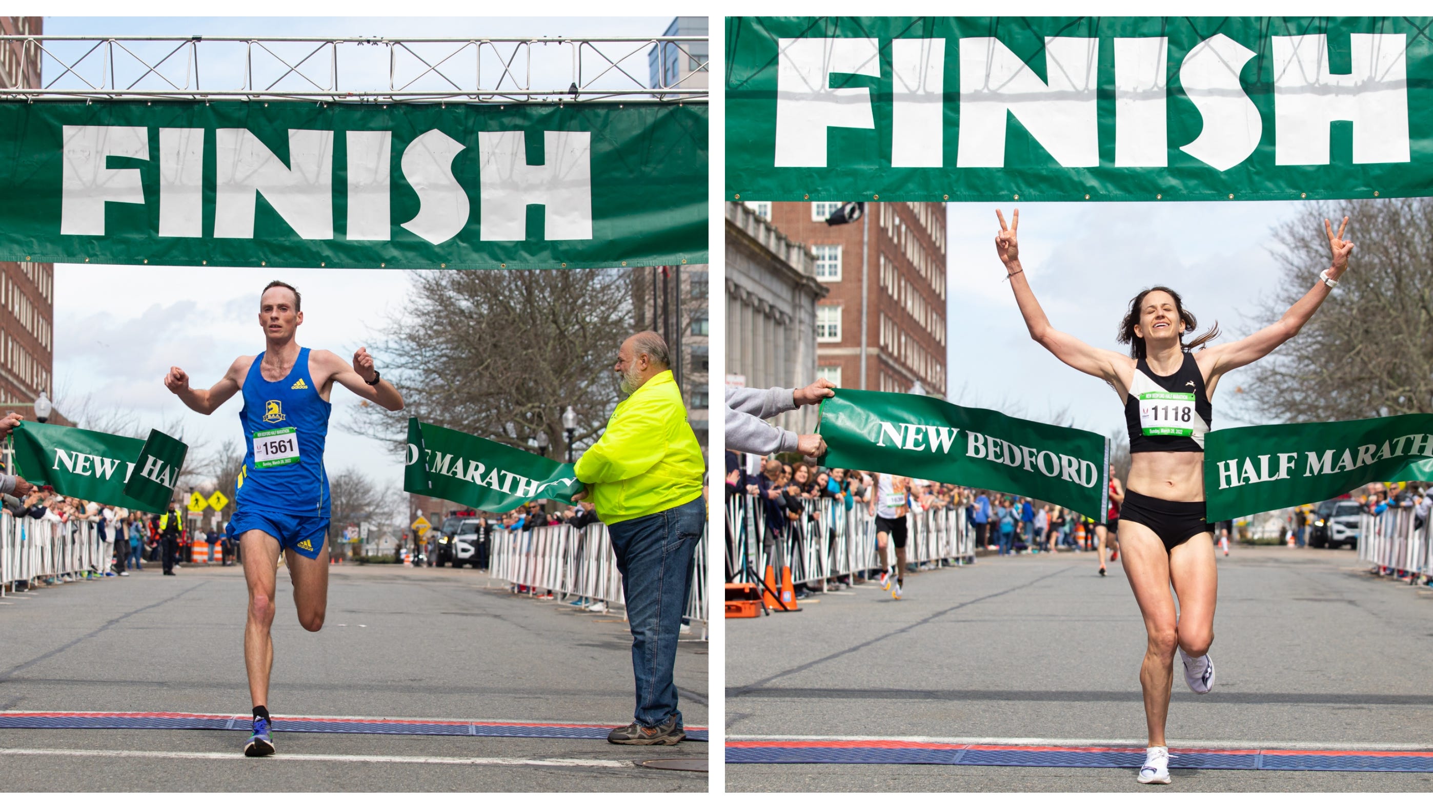 Winners and top finishers of the 2022 New Bedford Half Marathon