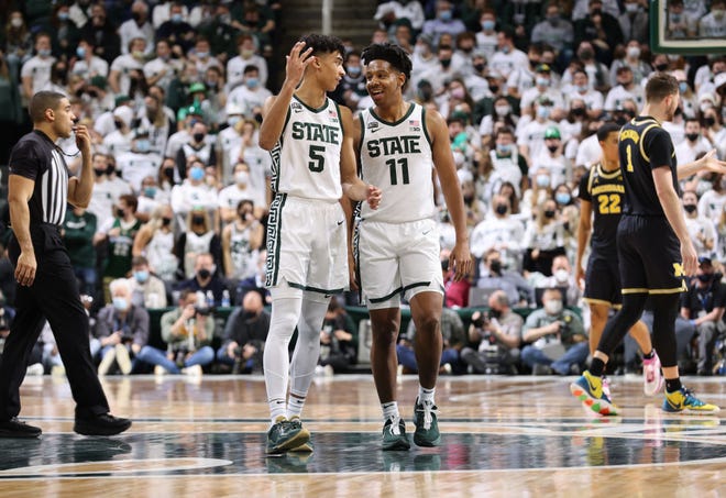 AJ Hoggard, right, and Max Christie, are expected to be two critical pieces to next year's Michigan State basketball team.