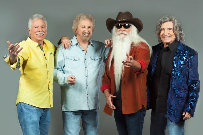 The current Oak Ridge Boys lineup has been together for almost 50 years, but the group's origins date back to 1945.  From left is Joe Bonsall, Duane Allen, William Lee Golden and Richard Sterban.