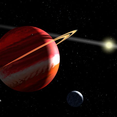 This artist's concept is of a Jupiter-mass planet 