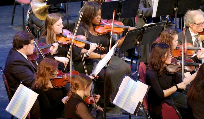 The Gadsden Symphony Orchestra is shown in a 2017 concert. The GSO is now under the umbrella of the Gadsden Cultural Arts Foundation, and will open its 2022 season April 23 at the Mort Glosser Amphitheatre.