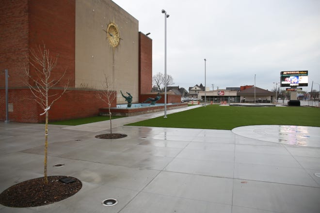 McMorran Place Sports & Entertainment Center on Huron Ave in downtown Port Huron on Wednesday, March 23, 2022. The million dollar revamped plaza and its new features will open to festivities by early summer.