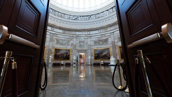 The Rotunda of the Capitol in Washington is seen J