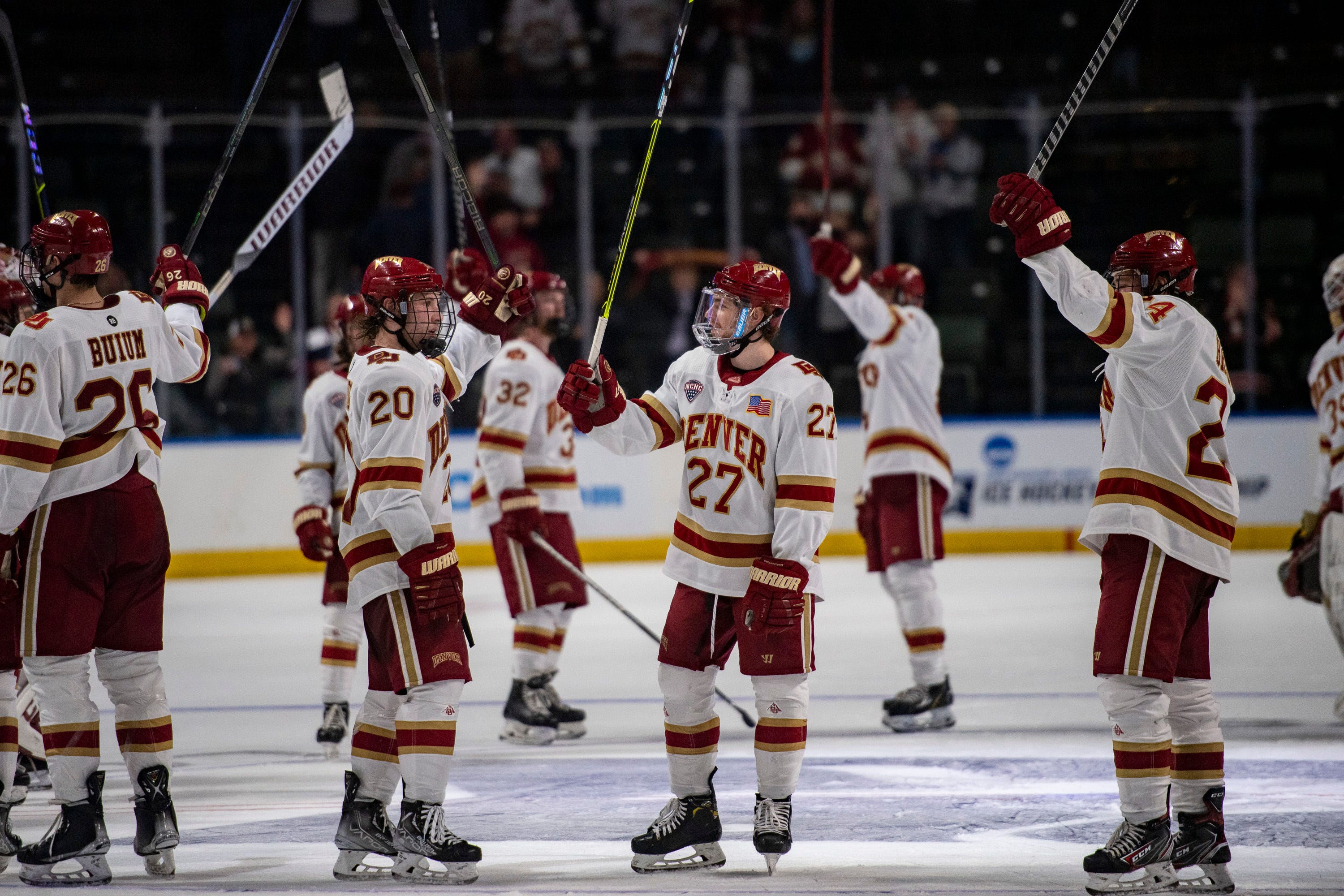 NCAA hockey tournament Denver hockey competing in Loveland regional