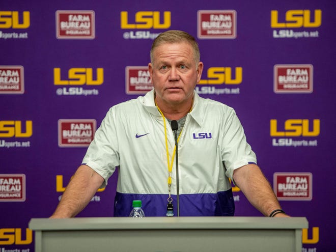 LSU football's Brian Kelly comments on name, image, likeness