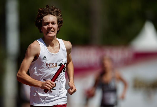 High school track and field teams from throughout the state compete at the FSU Relays on Saturday, March 26, 2022.