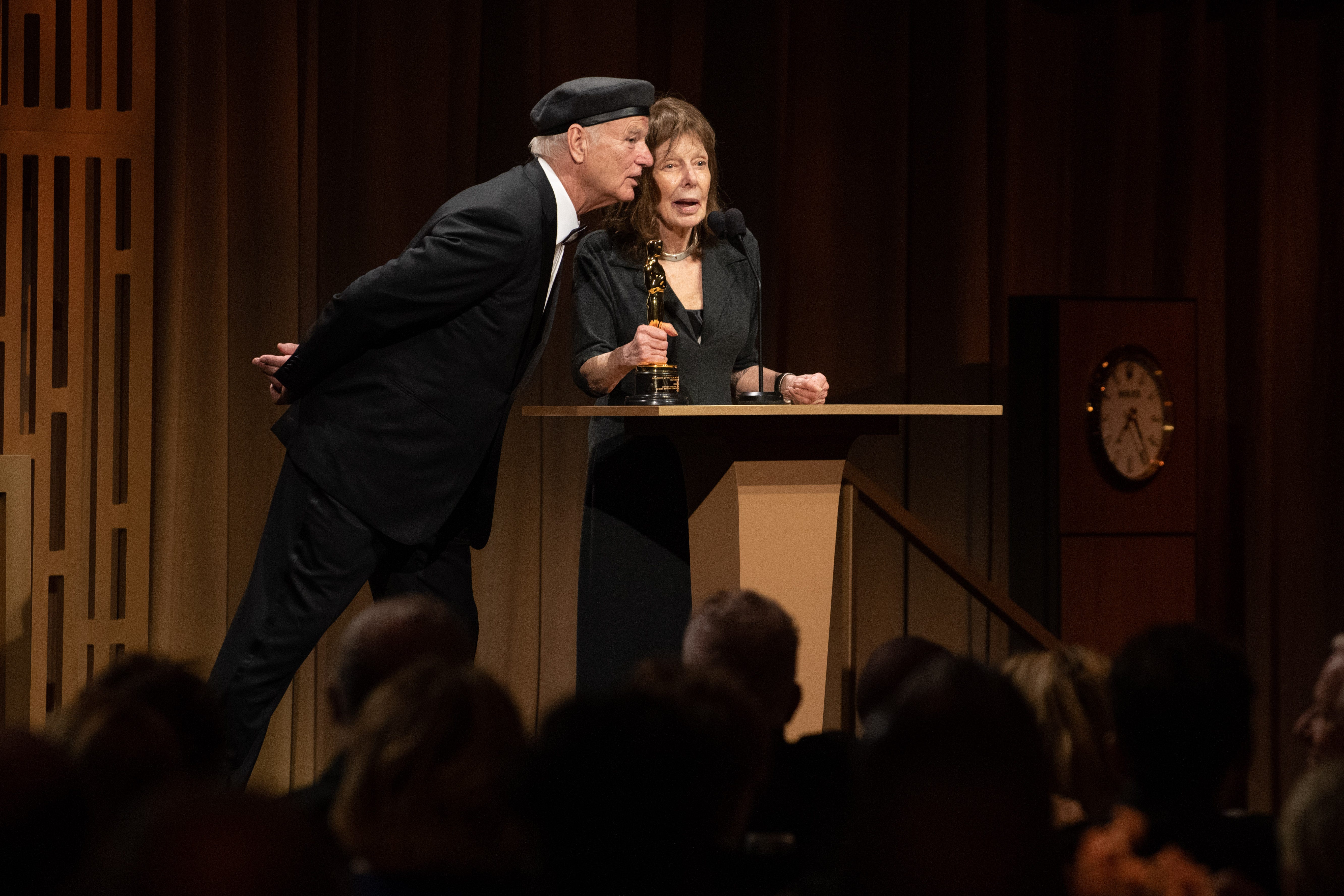 Bill Murray and Honorary Award recipient Elaine May at the 2022 Governors Awards in The Ray Dolby Ballroom on Friday, March 25, 2022, in Hollywood, California.