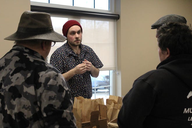 Following his presentation at the South Rockwood Library, Andrew Fleszar, certified mushroom hunting expert, sold fresh mushrooms and answered questions about the different species of fungi found in Michigan. Provided by Kennedy Bowling