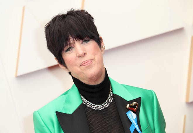 Diane Warren arrives at the 94th Academy Awards at Dolby Theatre.