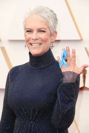 Jamie Lee Curtis arrives at the 94th Academy Awards at the Dolby Theatre.