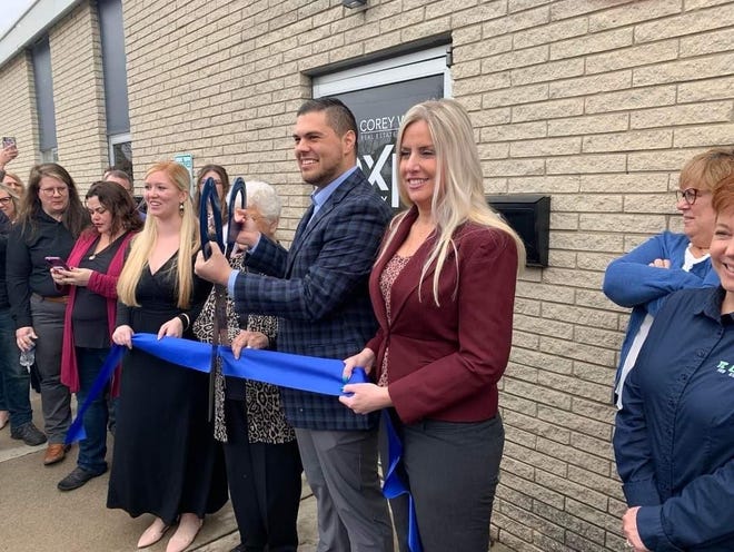 Many people attended the formal ribbon cutting for Corey Welch's new real estate office on S. Monroe Street. Provided photo