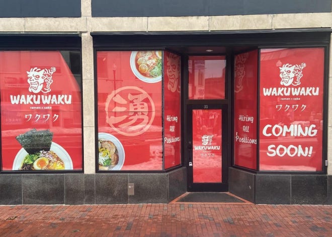 The WakuWaku storefront on Brattle Street in Cambridge. The eatery is expected to open in late April.