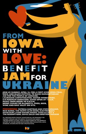 "From Iowa with Love" benefits those affected by Russia's invasion of Ukraine.
