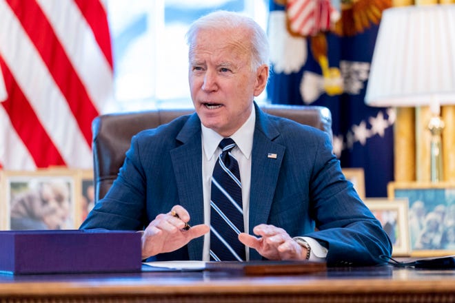 President Joe Biden is releasing a budget blueprint that tries to tell voters what the diverse and at times fractured Democratic Party stands for.