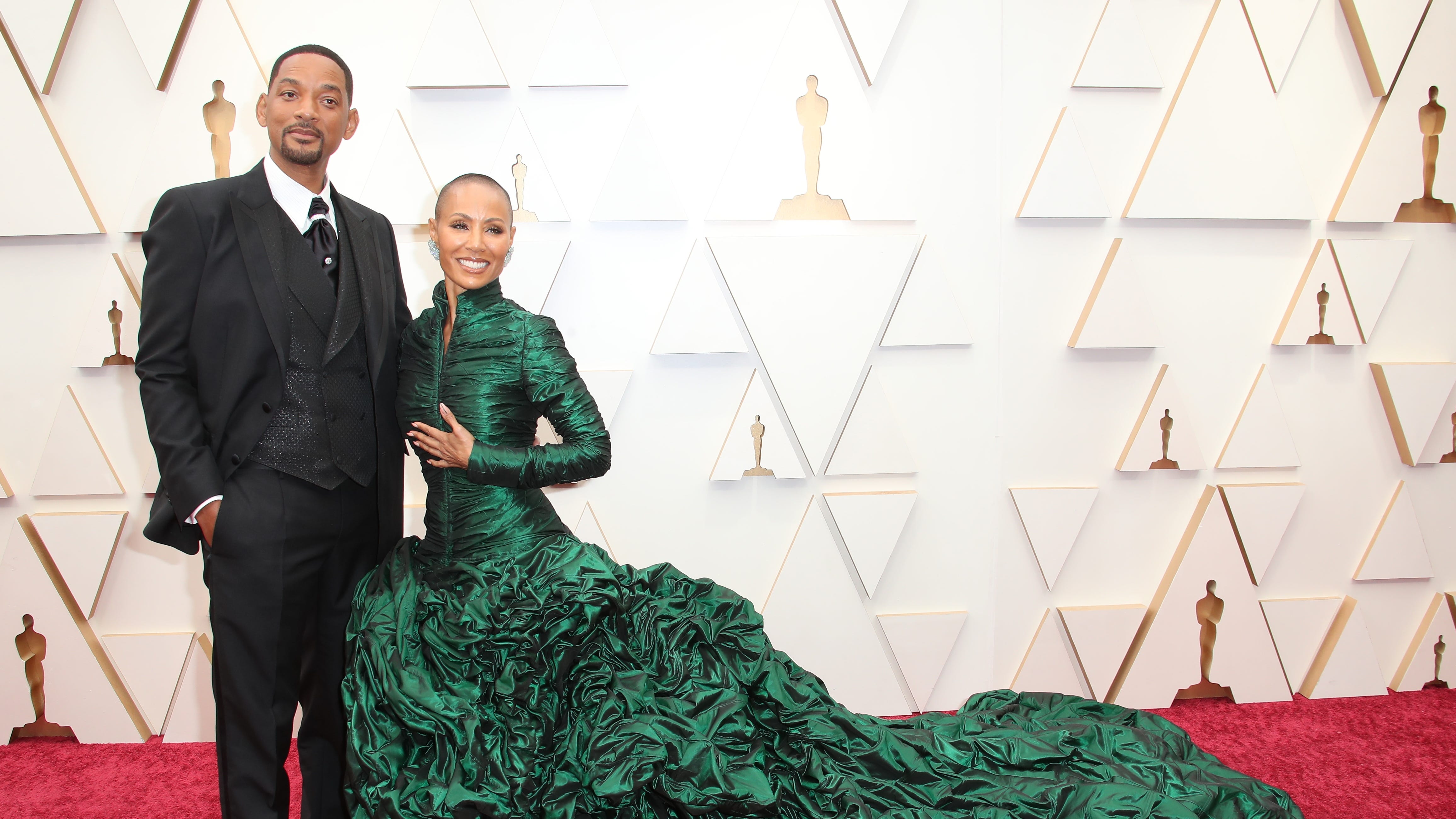 Will Smith and Jada Pinkett Smith arrive at the 94th Academy Awards at Dolby Theatre.