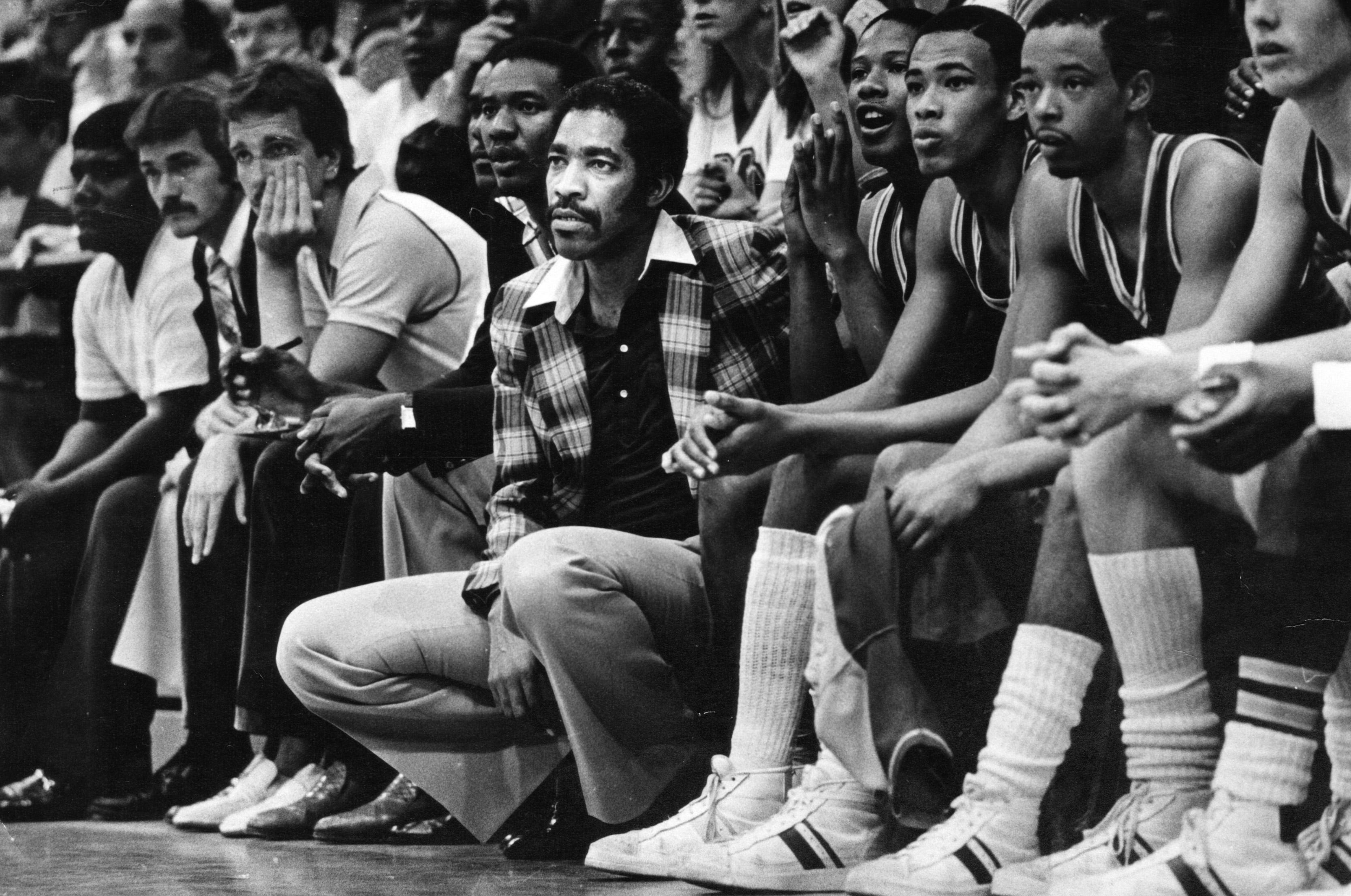 Floyd Andrews, shown here during his coaching career after Roosevelt High School was shut down, led the 1968 Roosevelt team to the state title in the first integrated state playoff. File photo