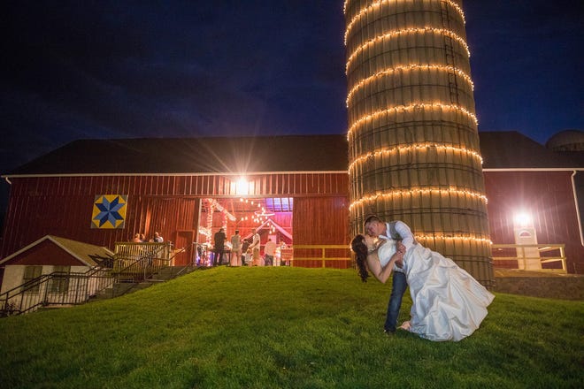 The Brauer Barn wedding venue is located at 9151 Edwardsville Road in Winnebago.