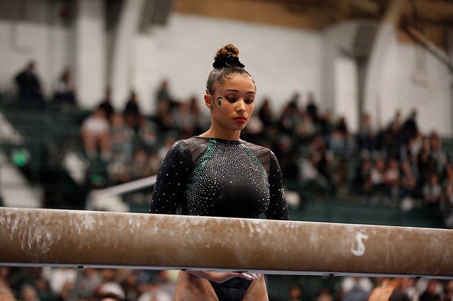 Lea Mitchell has been part of the Michigan State gymnastics team the past five seasons. She's been a team captain each of the last three years.